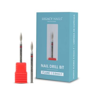 2.5mm FLAME SHAPE CUTICLE CLEANER NAIL DRILL BIT
