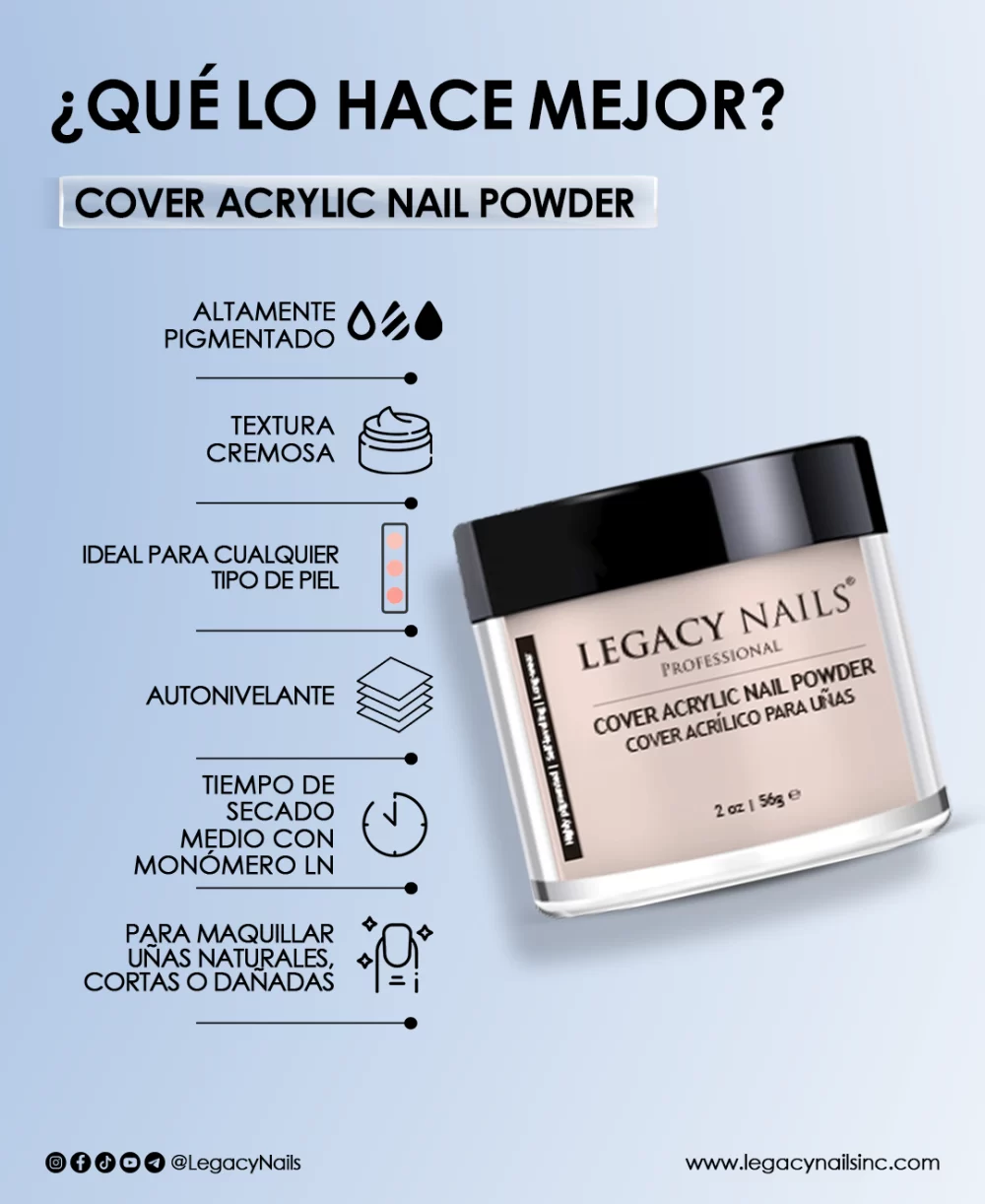 Cover Acrylic Nail Powder for Nail Artists