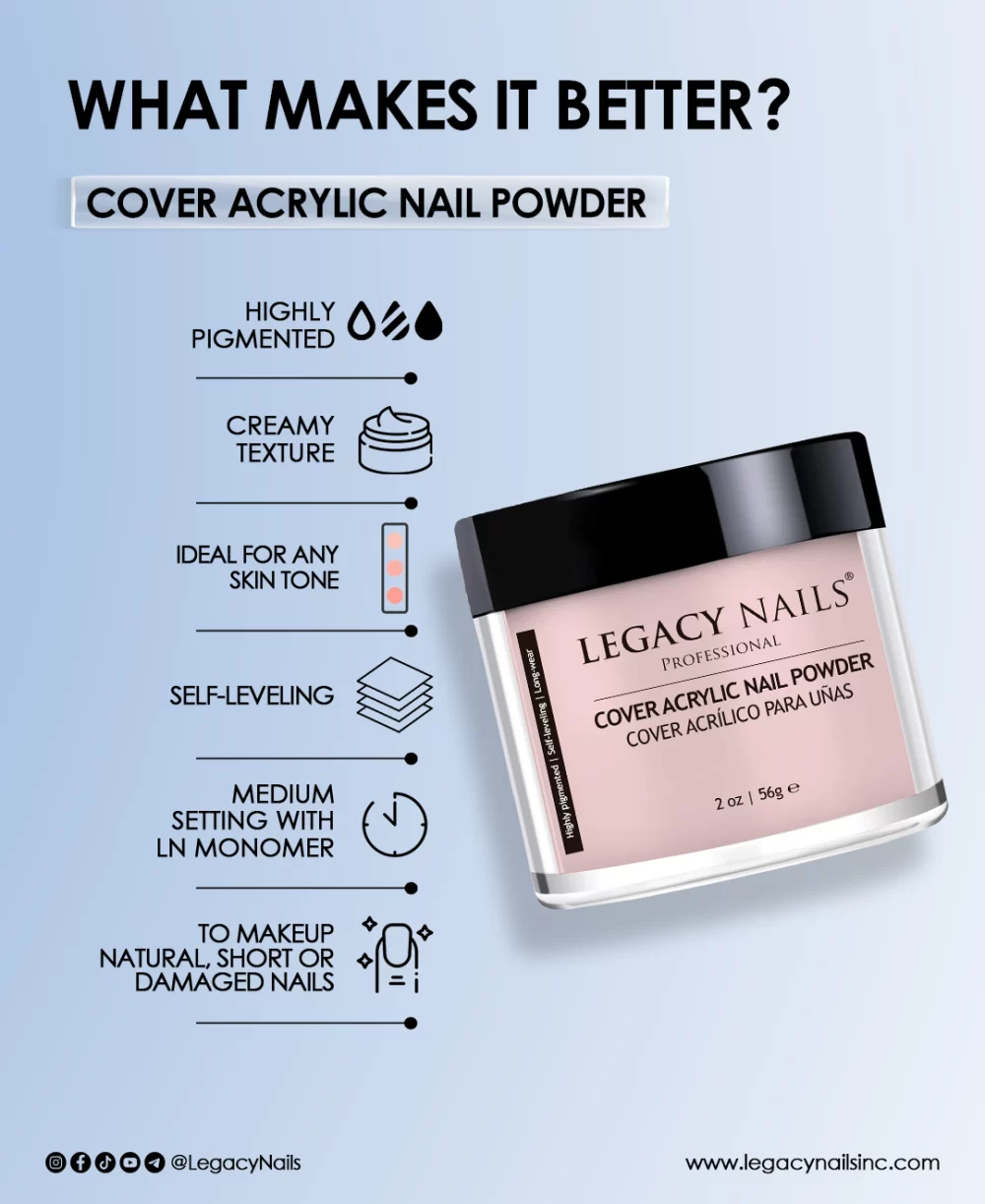 Cover Acrylic Nail Powder for Nail Artists