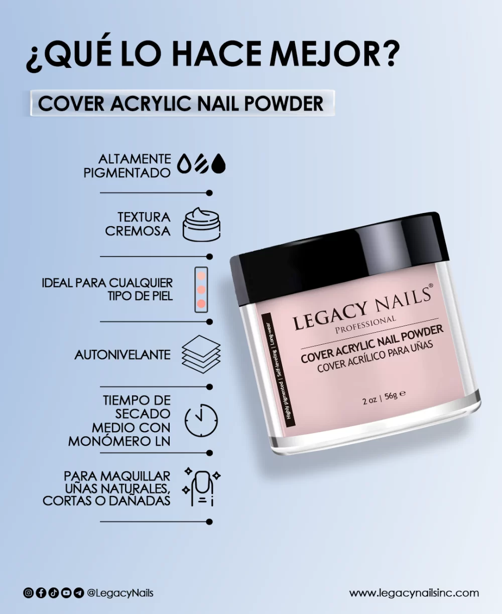 Cover Acrylic Nail Powder for Nail Artists