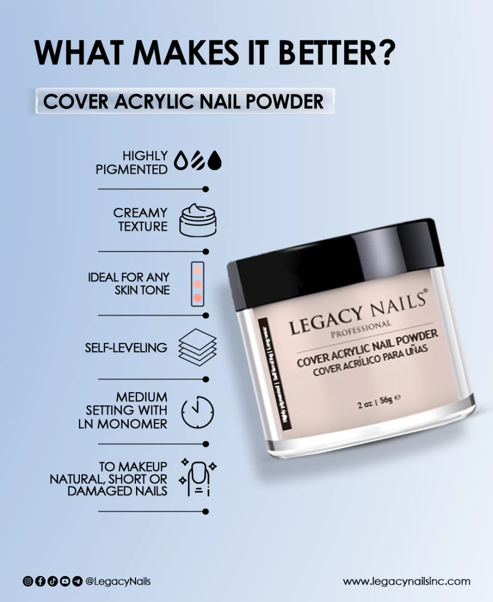 Cover Acrylic Nail Powder for Nail Artists