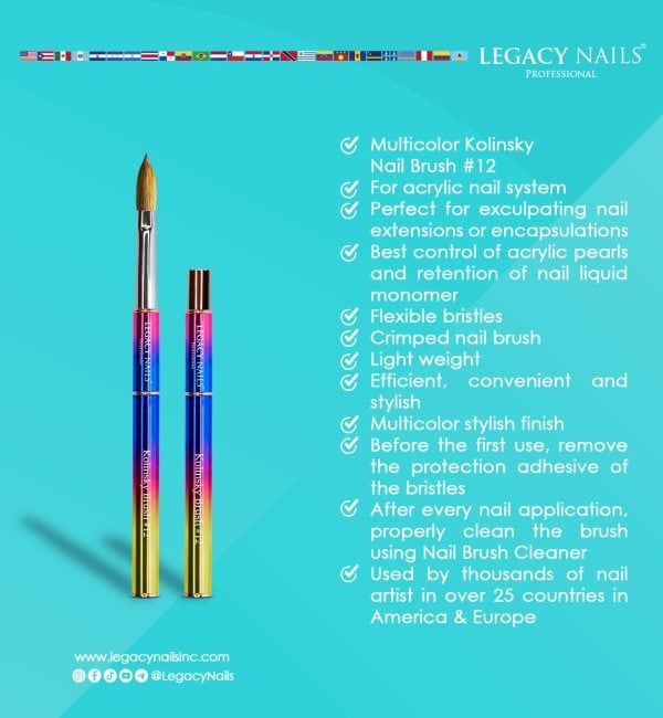 MULTICOLOR KOLINSKY NAL BRUSH #12 - Image 2