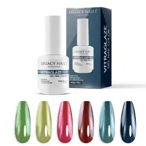 VITRAGLAZE stained glass effect gel nail polish with artistic translucent finish