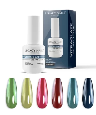 VITRAGLAZE stained glass effect gel nail polish with artistic translucent finish