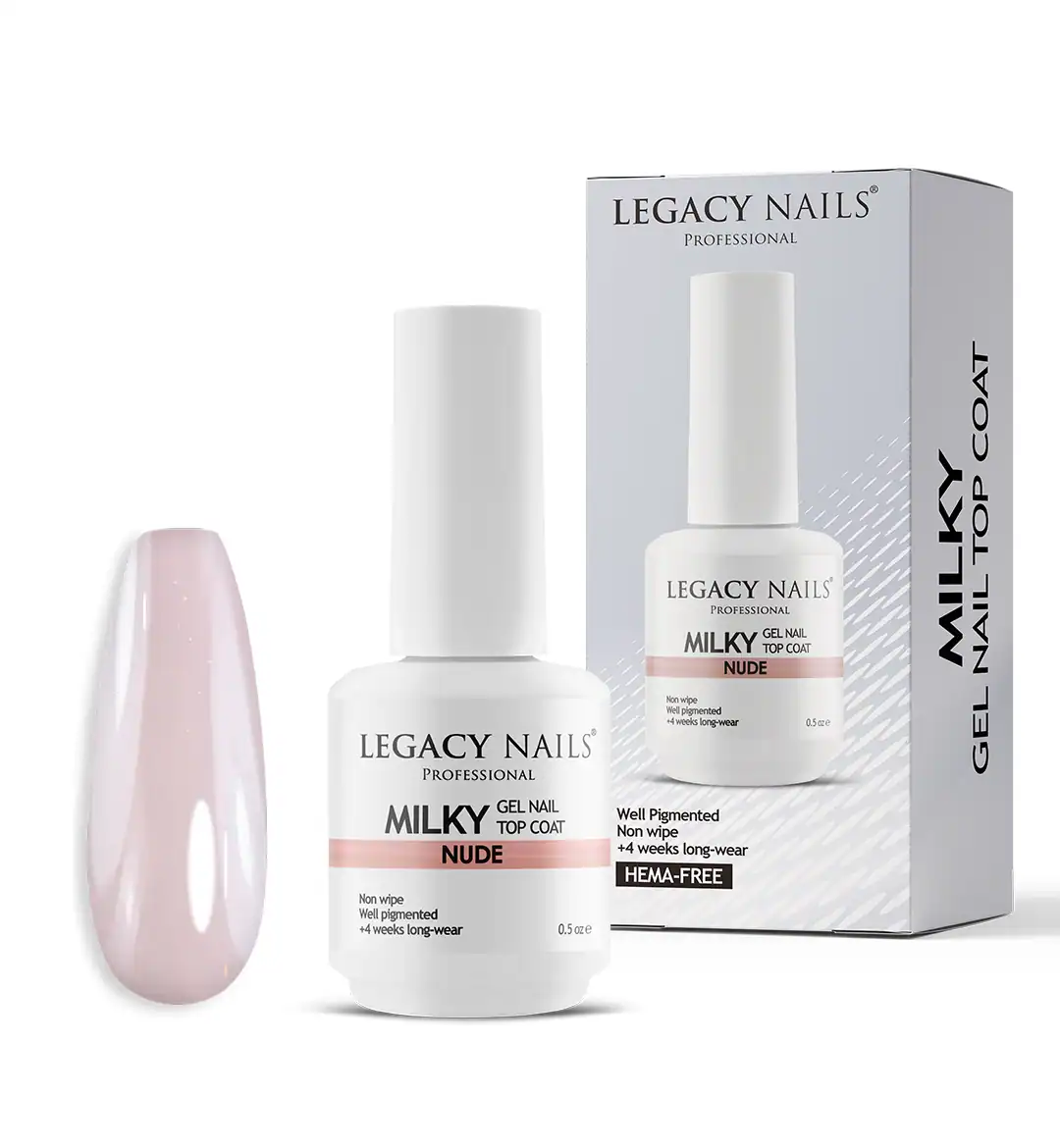 Milky Gel nail top coat
