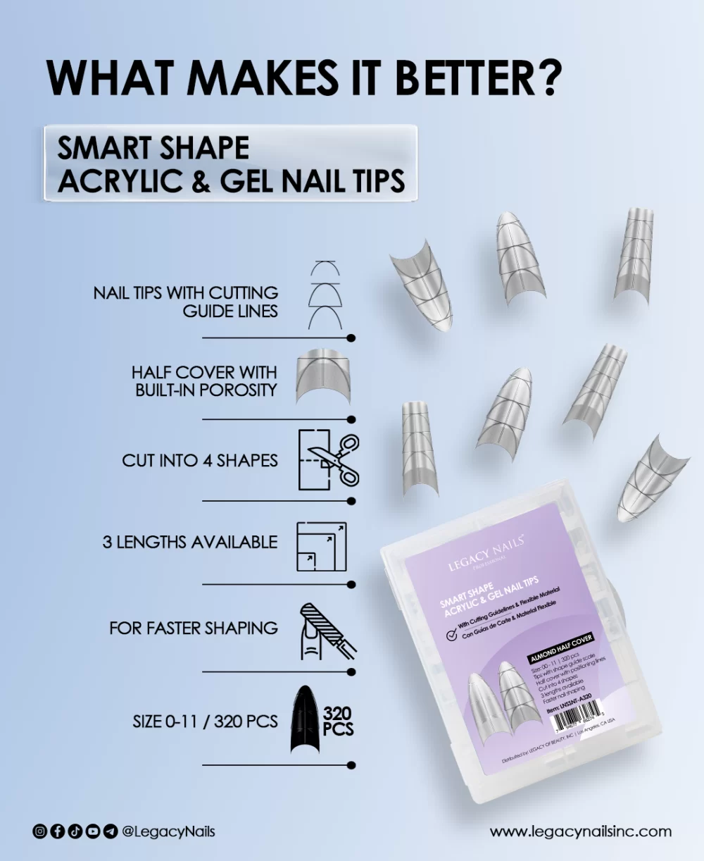 Smart Shape Acrylic and Gel Nail Tips – nail supply essential for nail artists
