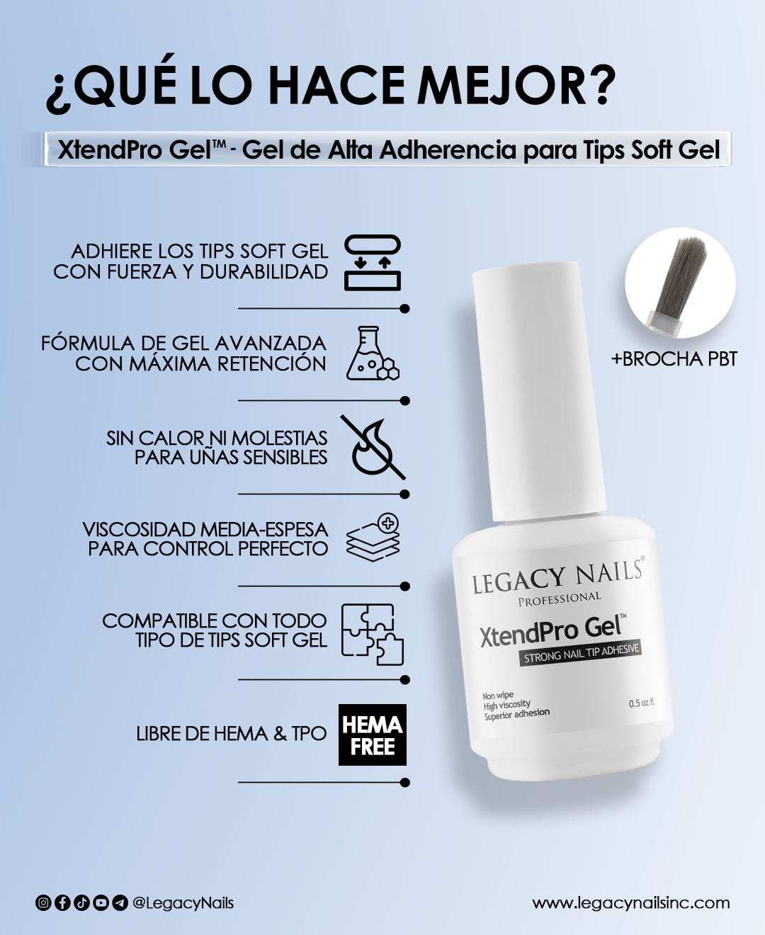 XtendPro Gel Strong Nail Tip Adhesive for Sensitive Nails 9 XtendPro Gel – Strong Nail Tip Adhesive for Professional Nail Artists