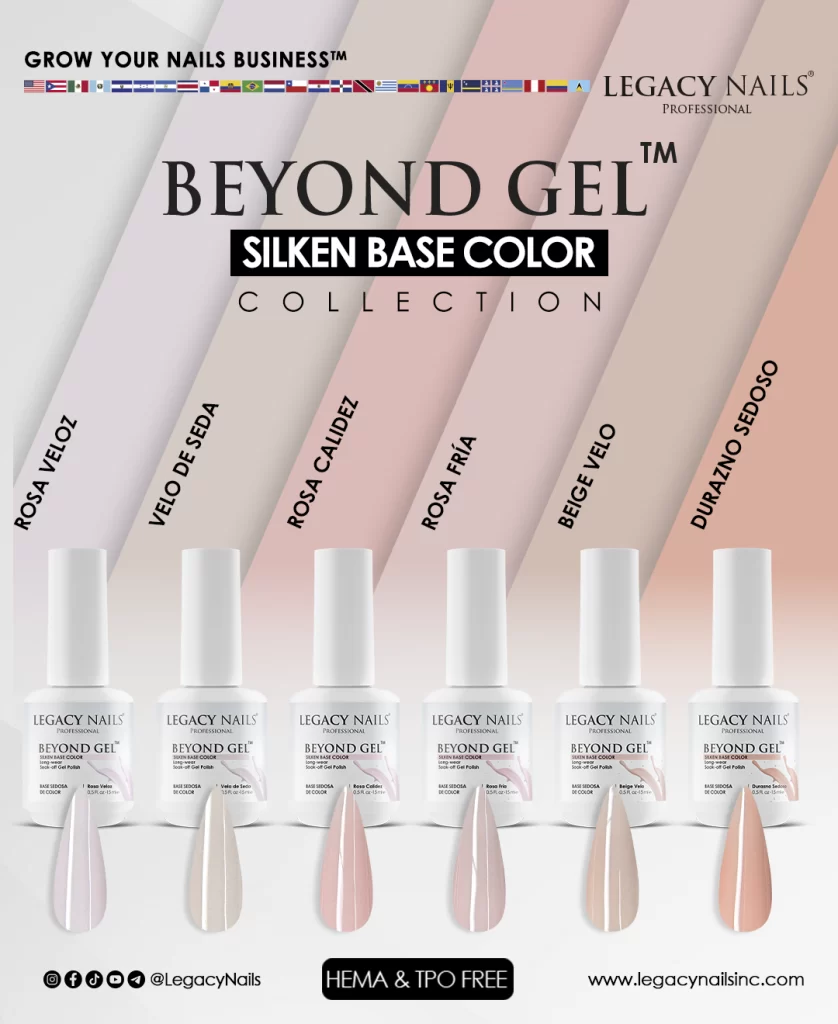 Are your clients asking for more natural shades, lighter layers, and an elegant finish? 4 Beyond gel Silken Base Color 02 ing