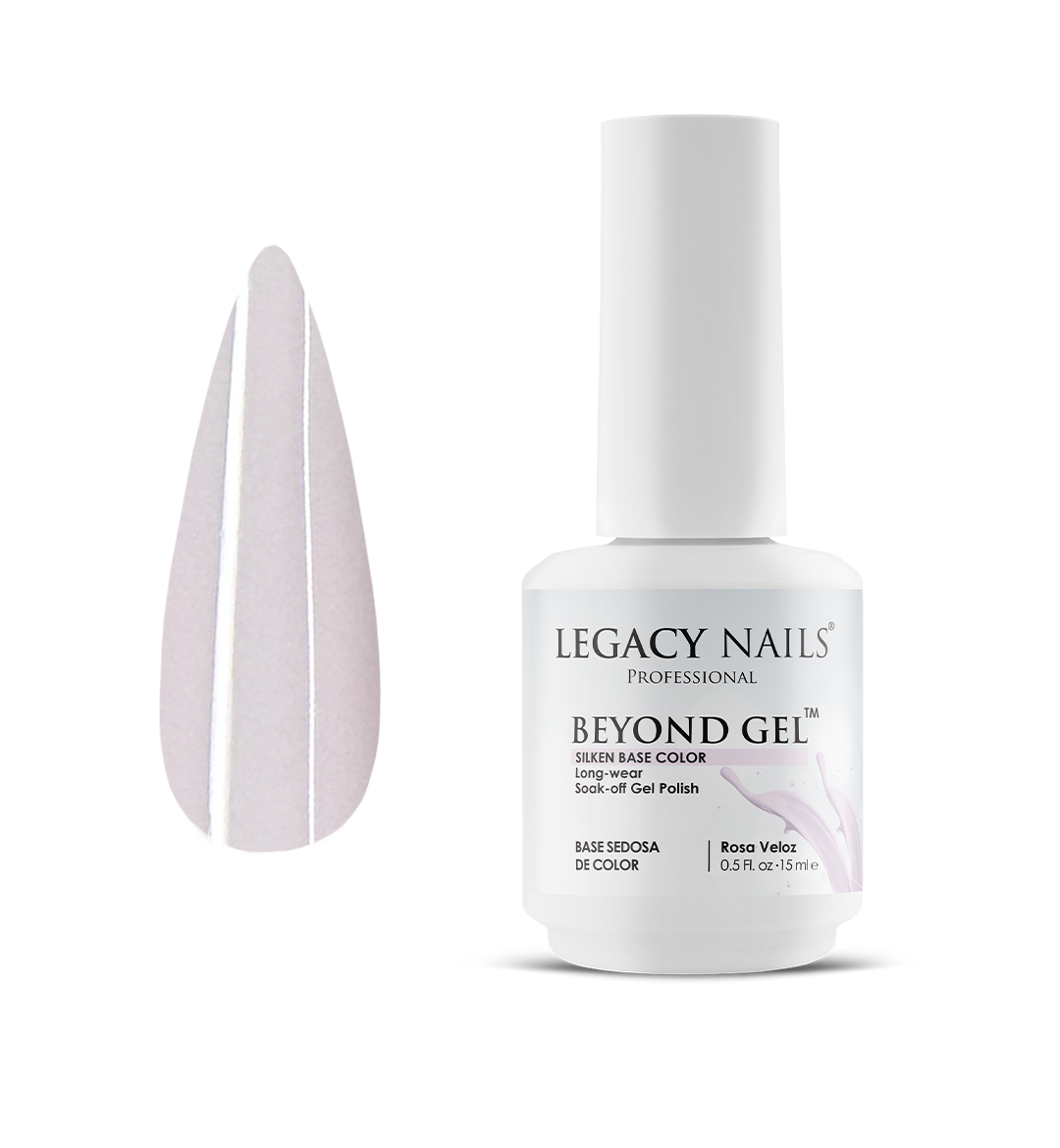 BEYOND GEL Nail Polish – Silken Rosa Veloz 1 BEYOND GEL soak-off gel nail polish