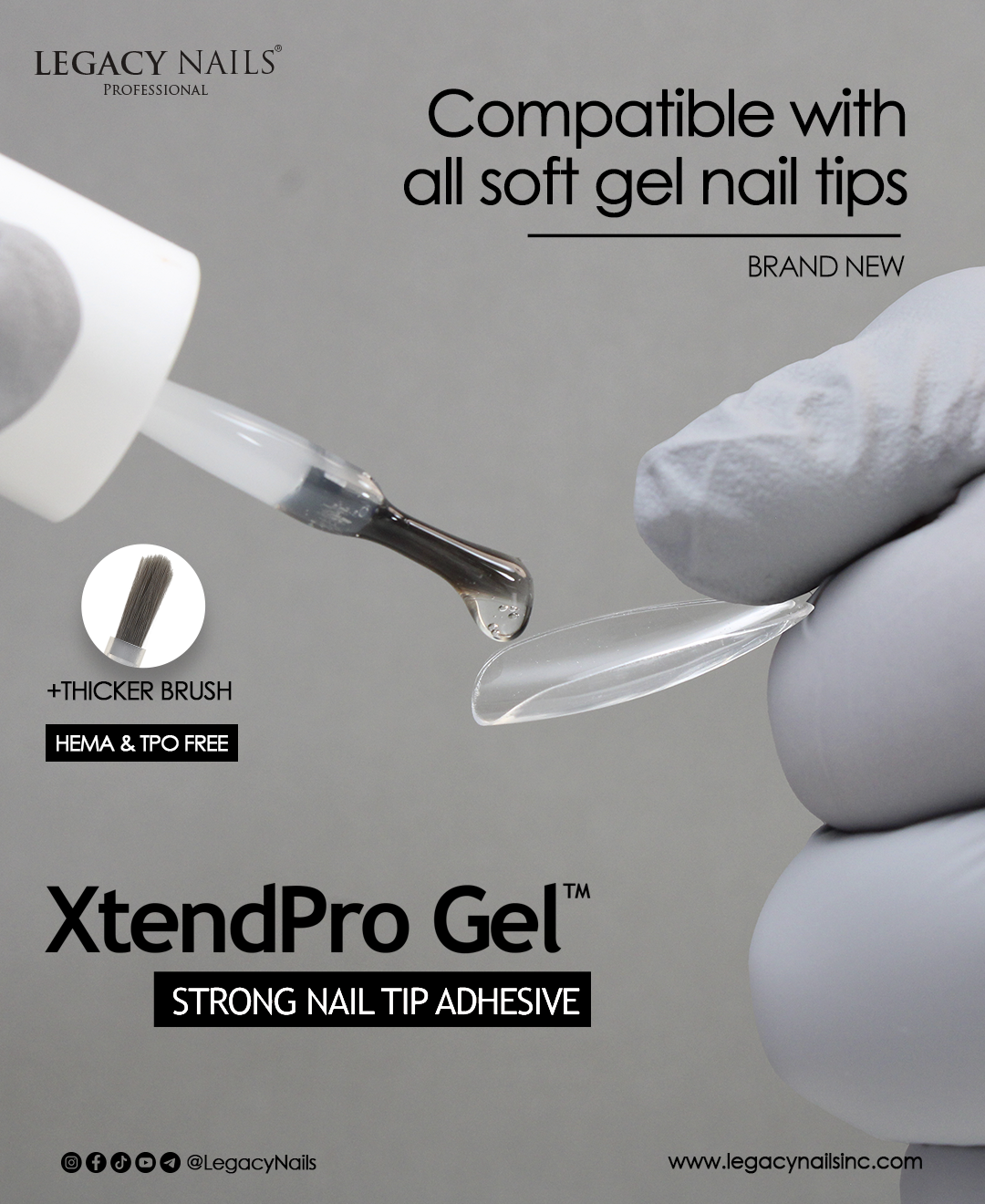 XtendPro Gel Strong Nail Tip Adhesive for Sensitive Nails 4 XtendPro Gel Strong Nail Tip Adhesive for Sensitive Nails - Image 4