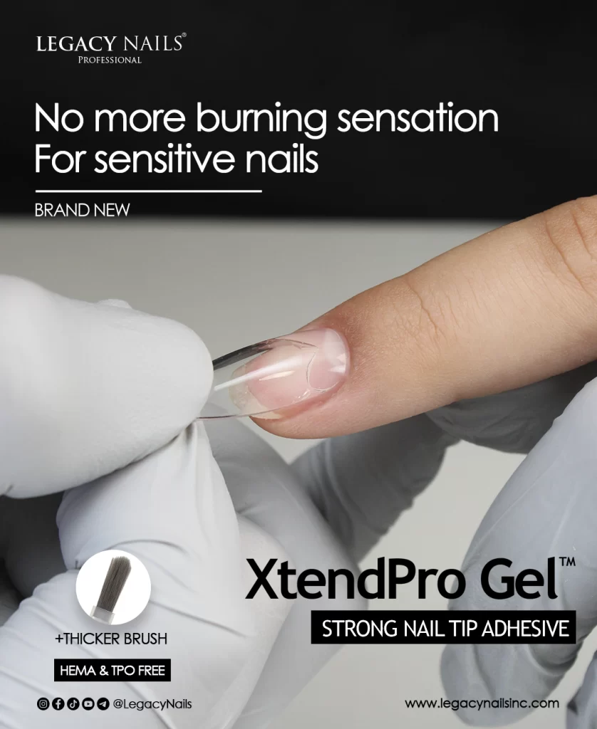 Why does the Soft Gel nail system cause a burning sensation? 7 XtendPro Gel 08 ing 2