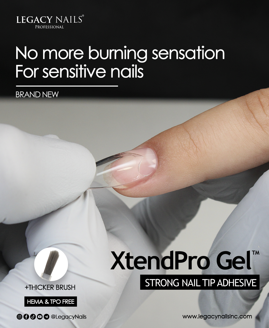 XtendPro Gel Strong Nail Tip Adhesive for Sensitive Nails 7 XtendPro Gel Strong Nail Tip Adhesive for Sensitive Nails - Image 7