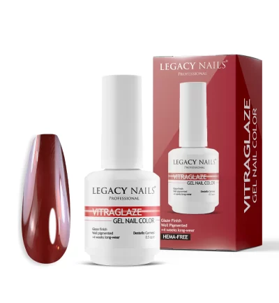 VITRAGLAZE stained glass effect gel nail polish with artistic translucent finish