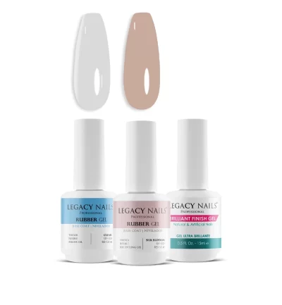 Rubber Base Gel x 2 + Brilliant Finish Gel - Trial Bundle