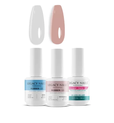 Rubber Base Gel x 2 + Brilliant Finish Gel - Trial Bundle