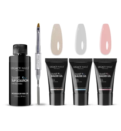 Smart Builder Gel x3 + Slip Solution + Spatula Gel Brush - Promo Bundle