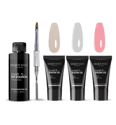 Smart Builder Gel x 3 + Slip Solution + Spatula Gel Brush - Trial Bundle