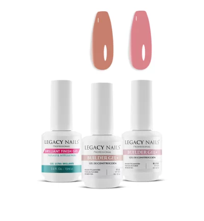 Builder Gel for Nails x 2 +Brilliant Finish Gel - Bundle