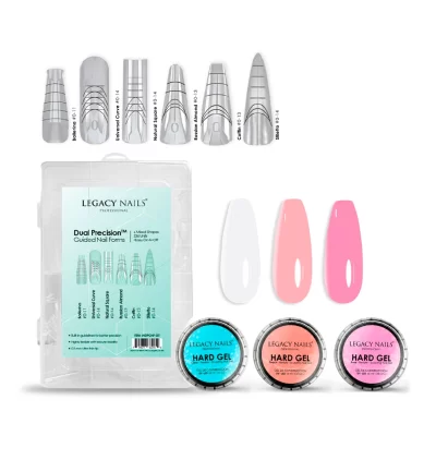Dual Precision™ Nail Forms + 3 Hard Gels - Bundle
