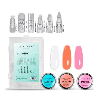 Dual Precision™ Nail Forms + 3 Hard Gels - Bundle